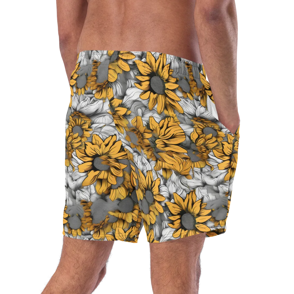Gilded Garden on Swim Trunks — Right Back