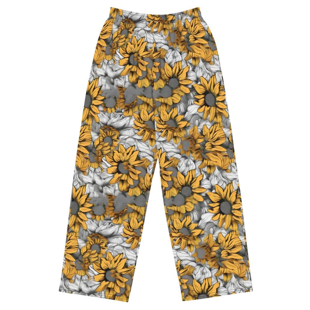 Gilded Garden on Wide-Leg Pants — Front