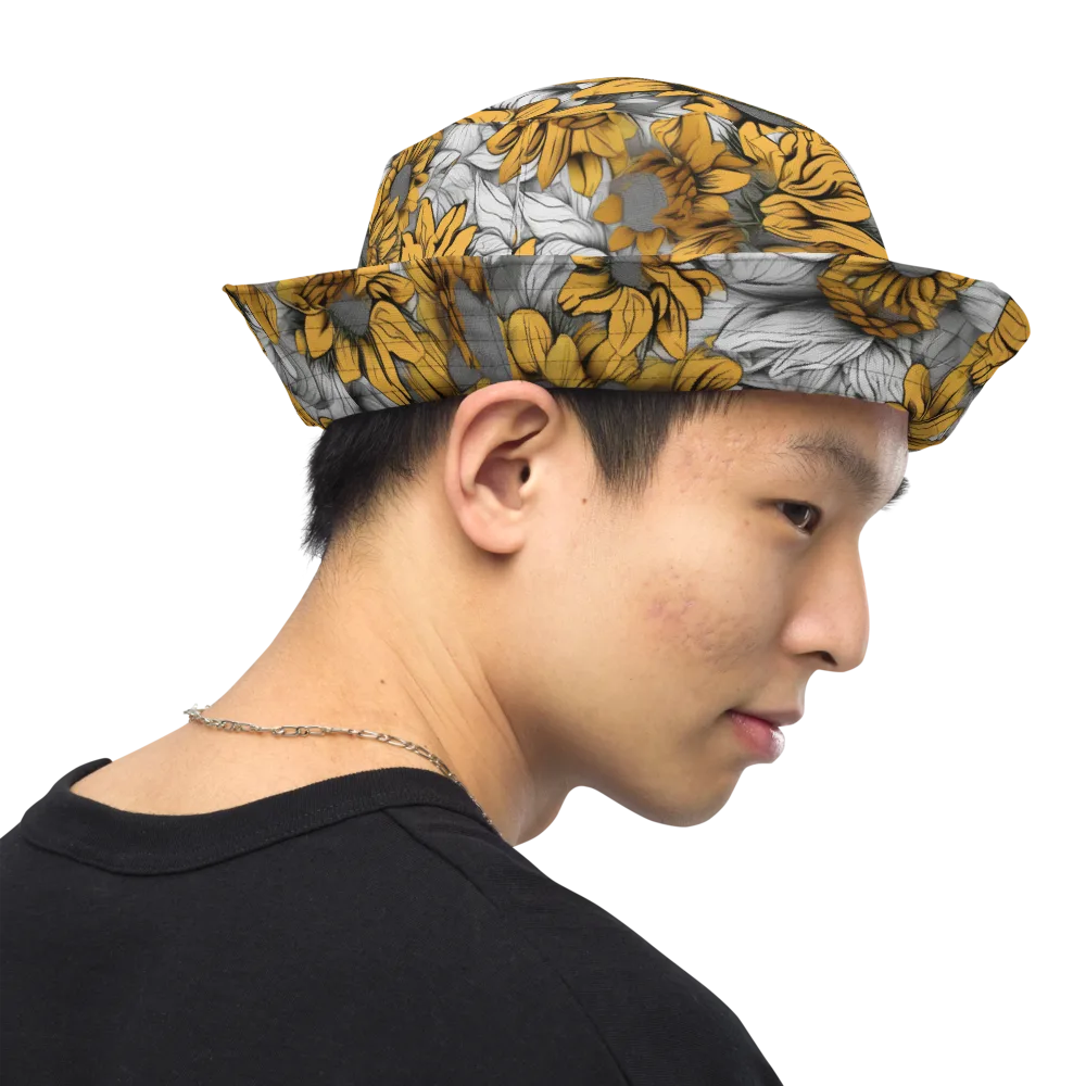 Gilded Garden on Reversible Bucket Hat — Right Outside