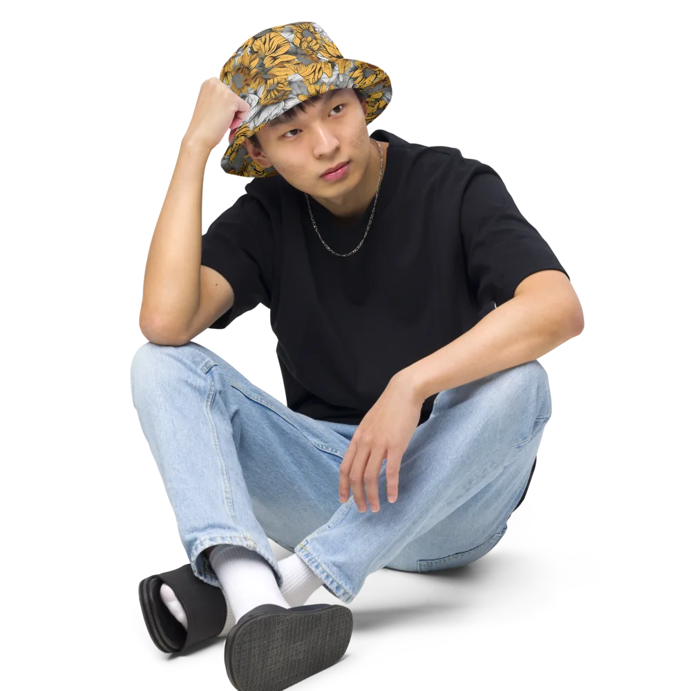 Gilded Garden on Reversible Bucket Hat — Front 2 Inside