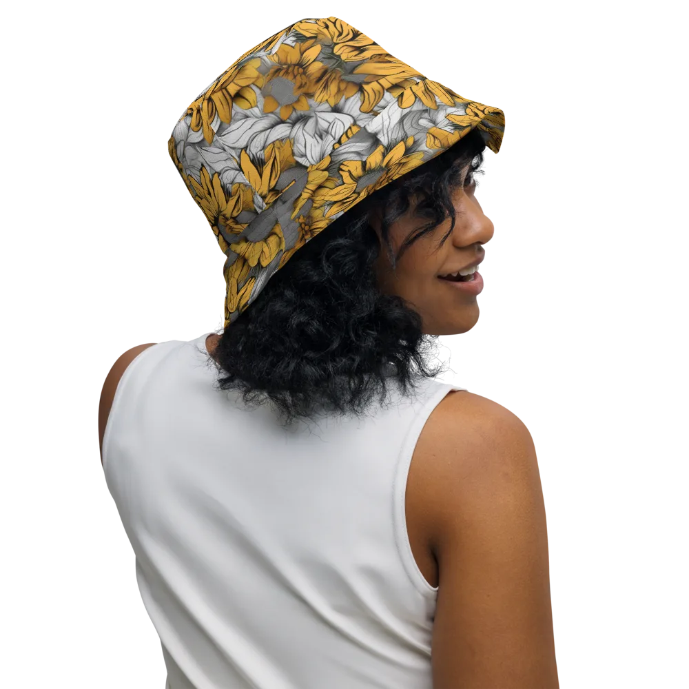 Gilded Garden on Reversible Bucket Hat — Right Outside