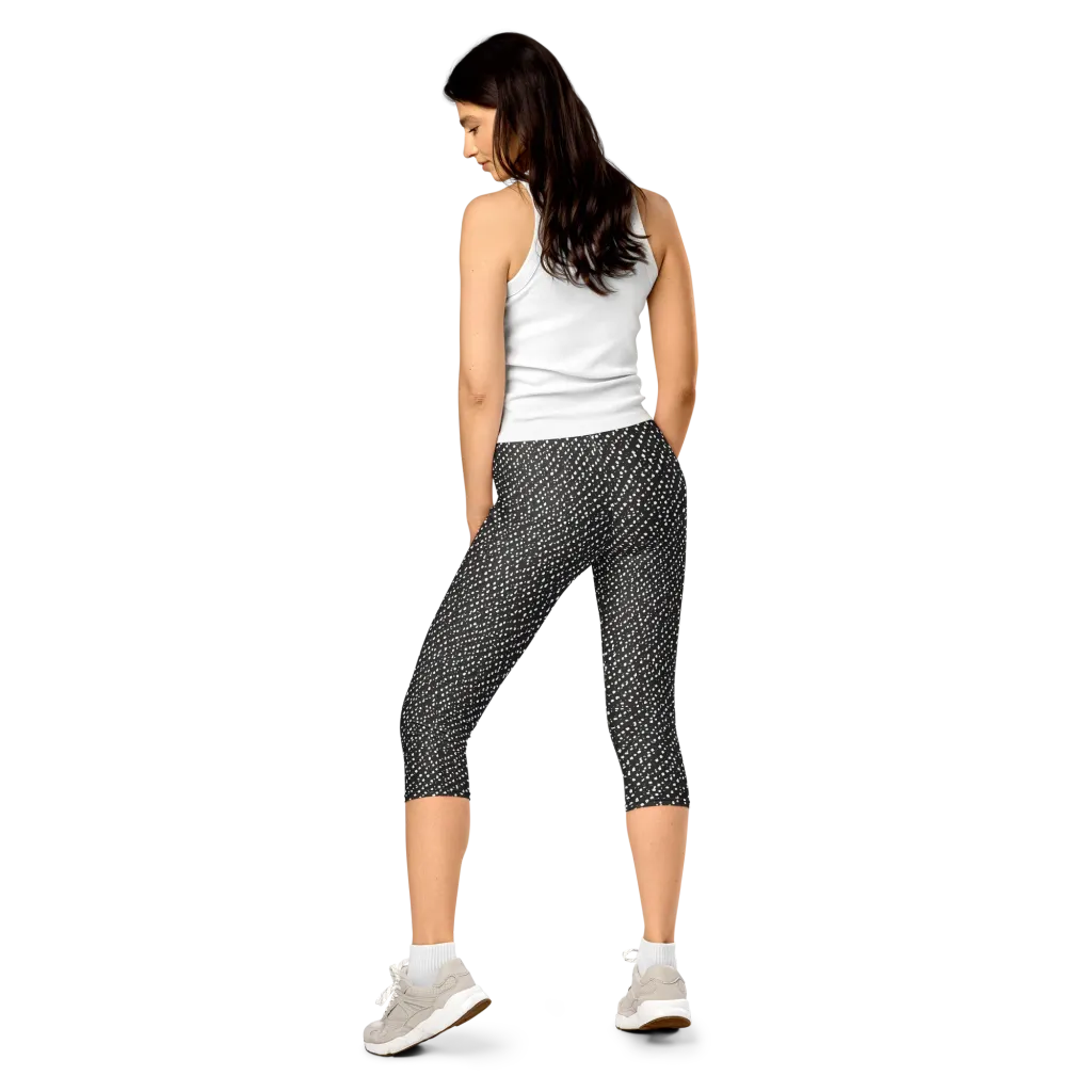 Obsidian Rain on Capri Leggings — Back