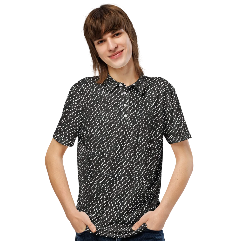 Obsidian Rain on Men's Slim Fit Polo Shirt — Front