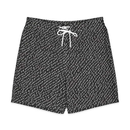 Obsidian Rain on a Men's Board Shorts