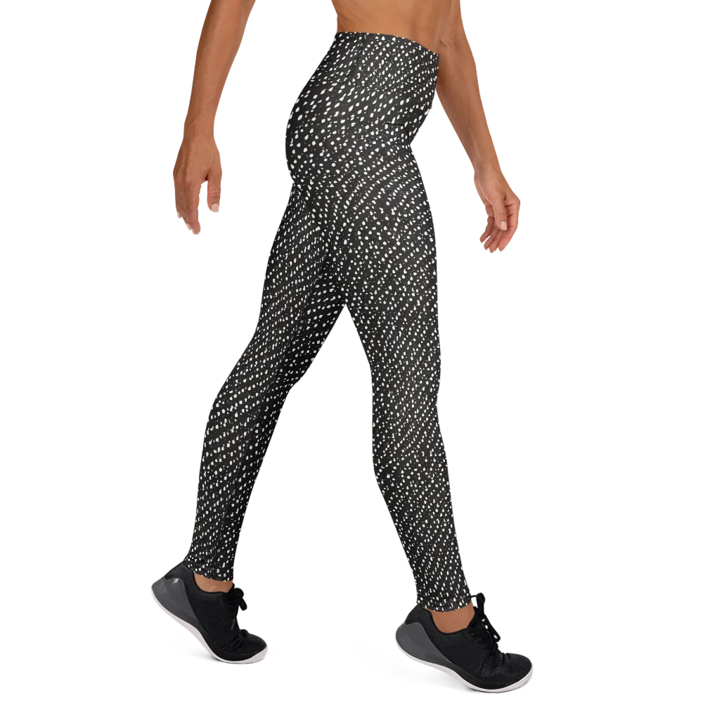 Obsidian Rain on Yoga Leggings — Right