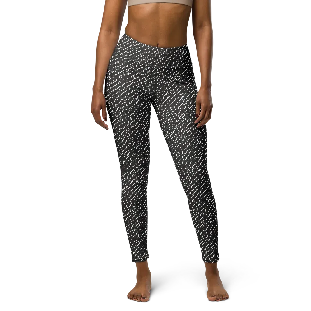 Obsidian Rain on Yoga Leggings — Front