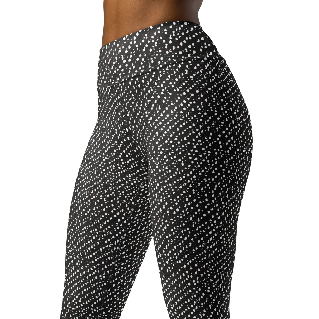 Obsidian Rain on Yoga Leggings — Left Front