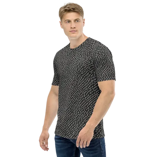Obsidian Rain on a Men's Crew Neck T-Shirt