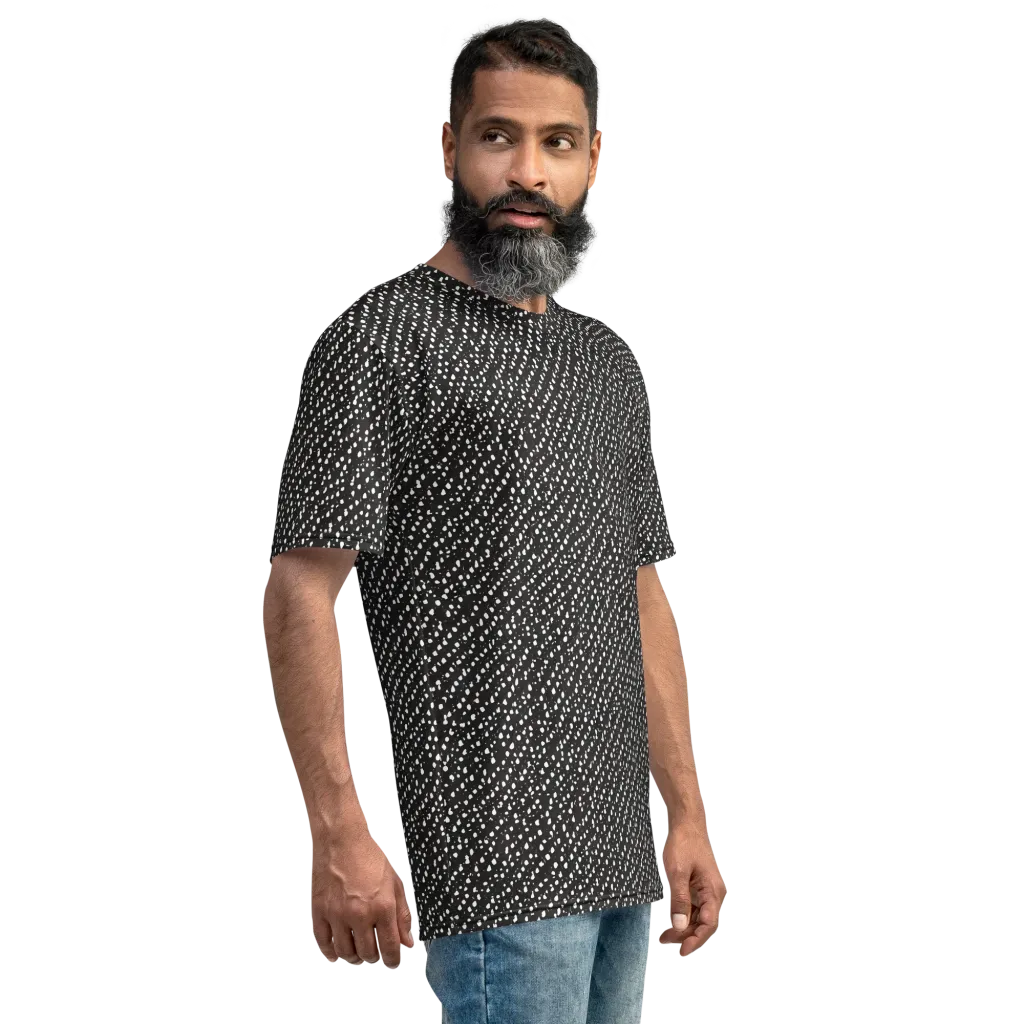 Obsidian Rain on Men's Crew Neck T-Shirt — Right