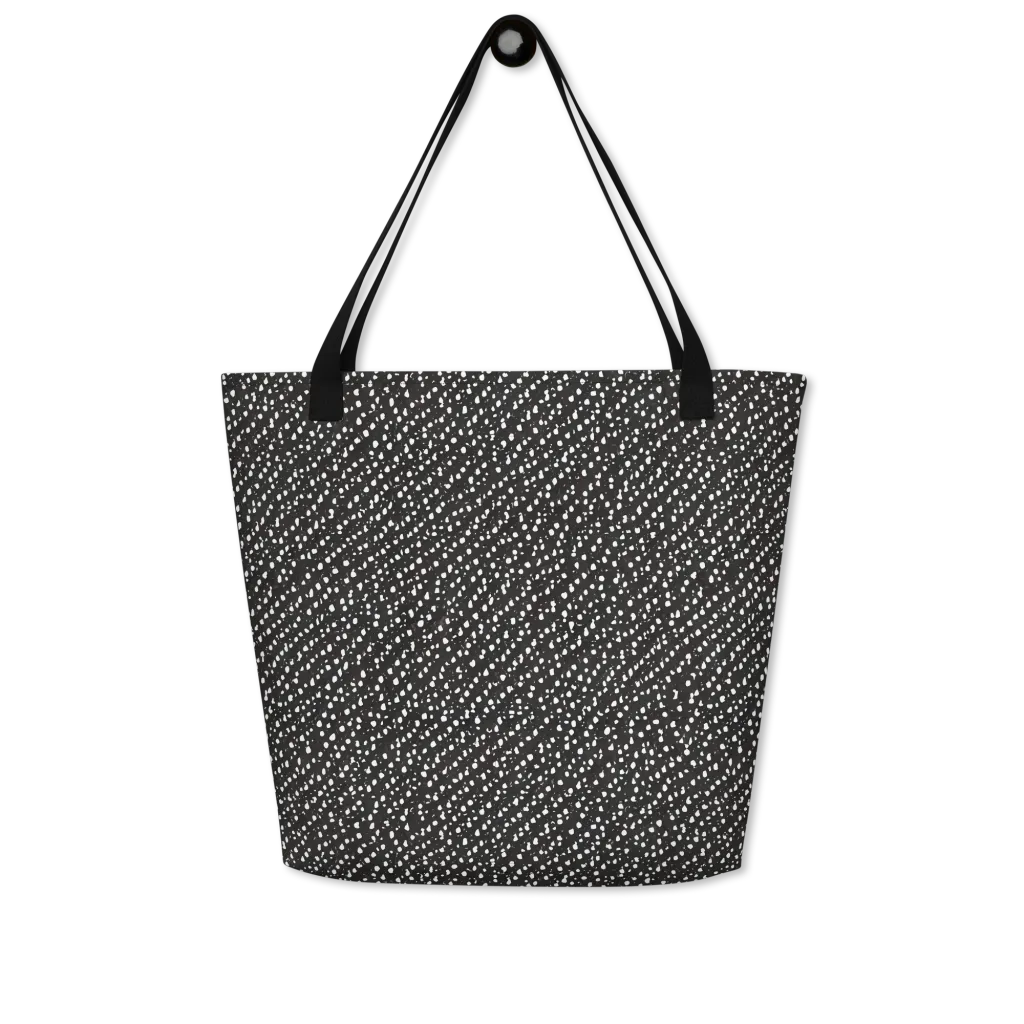 Obsidian Rain on Large Tote Bag W/ Pocket — Front