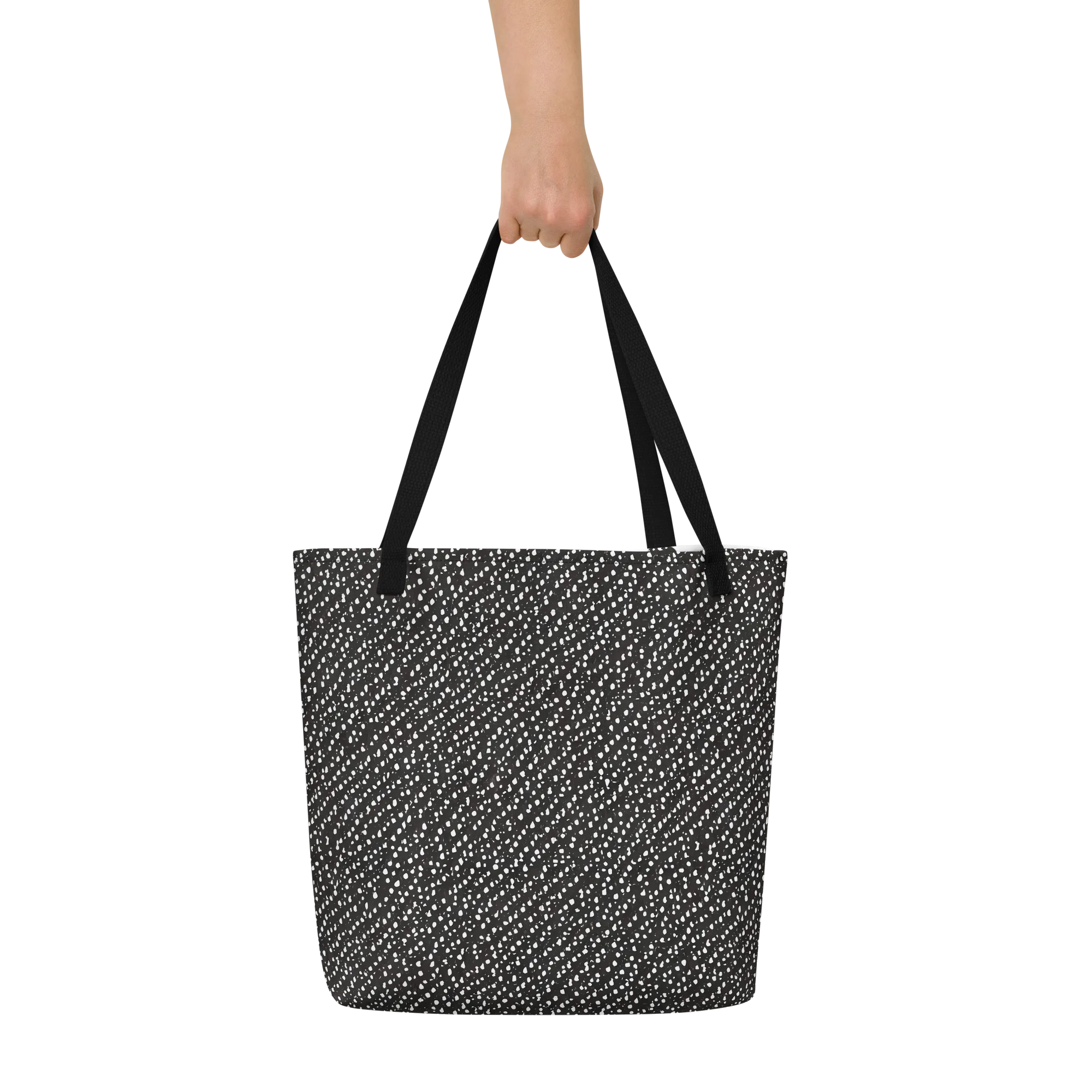 Obsidian Rain on Large Tote Bag W/ Pocket — Front