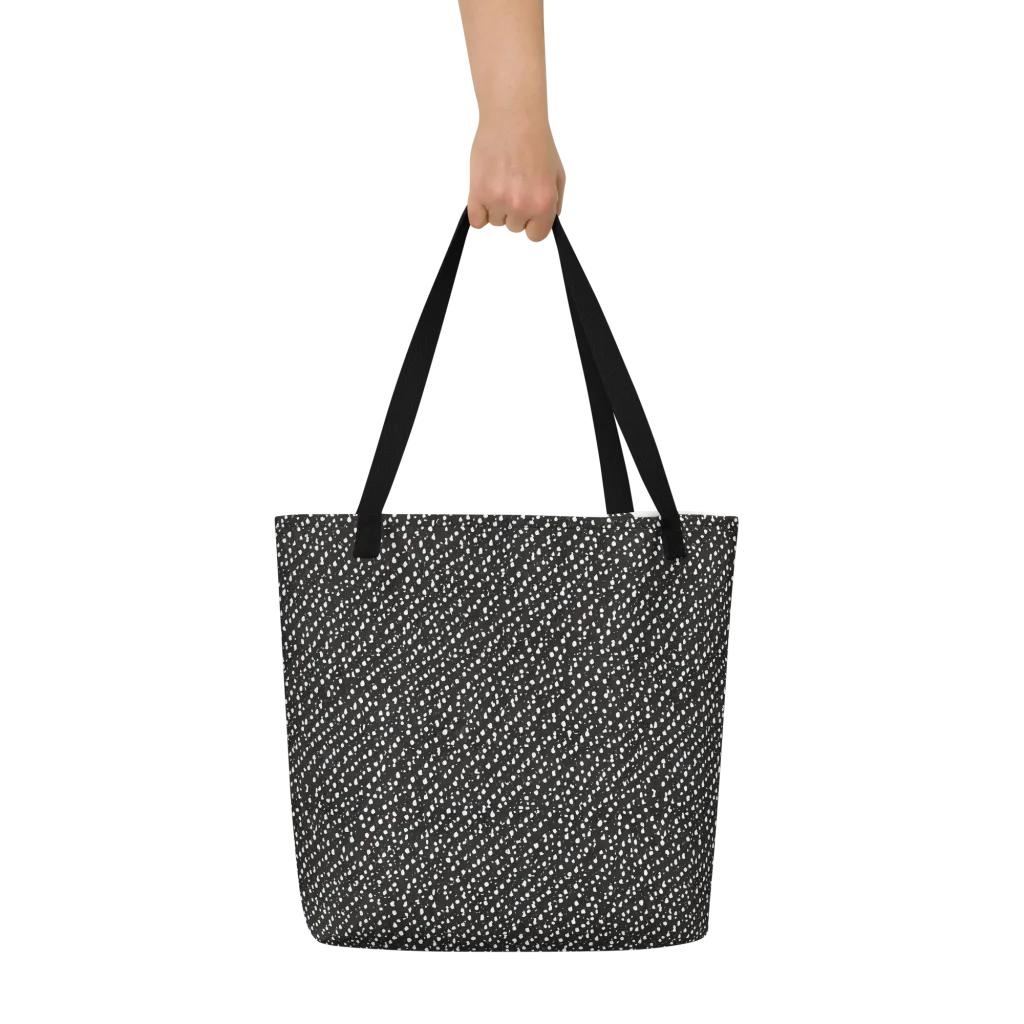 Obsidian Rain on Large Tote Bag W/ Pocket — Front