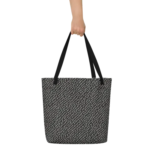 Obsidian Rain on a Large Tote Bag W/ Pocket