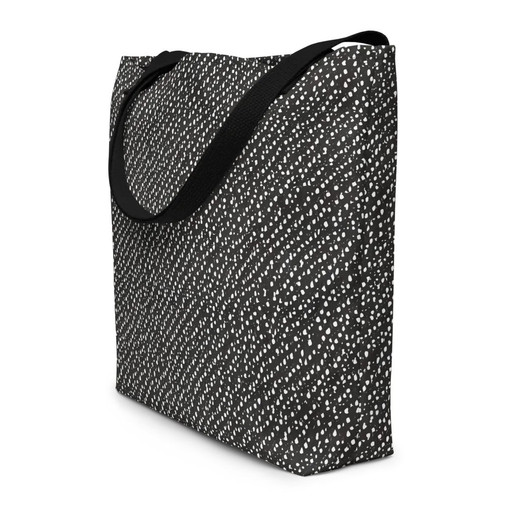 Obsidian Rain on Large Tote Bag W/ Pocket — Front