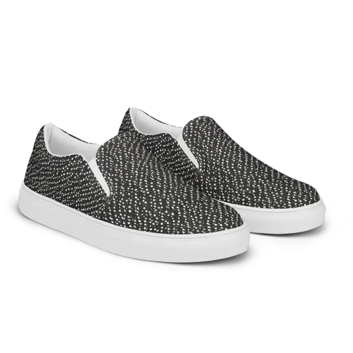 Obsidian Rain on a Women's Slip-On Canvas Shoes