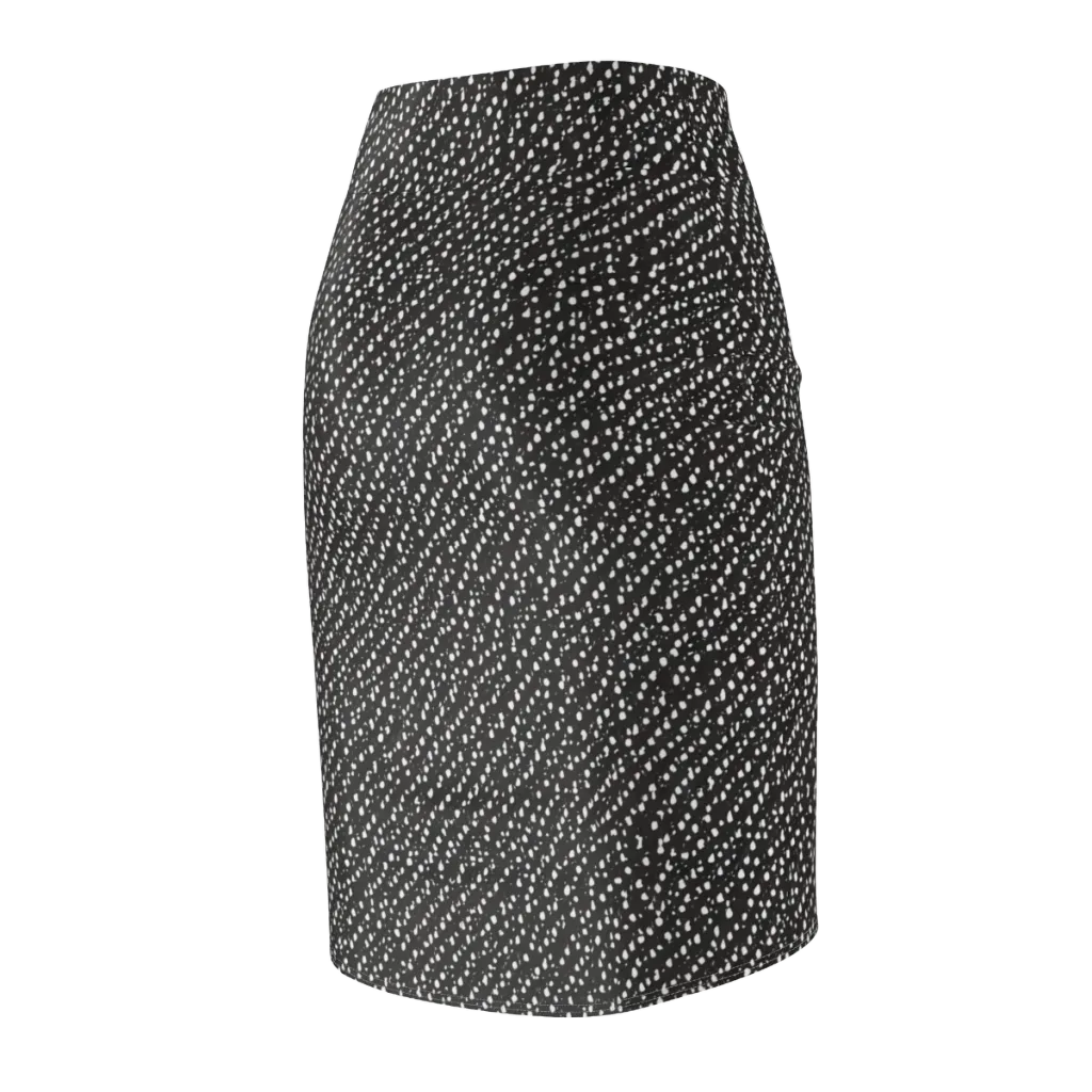 Obsidian Rain on Pencil Skirt — Back Side
