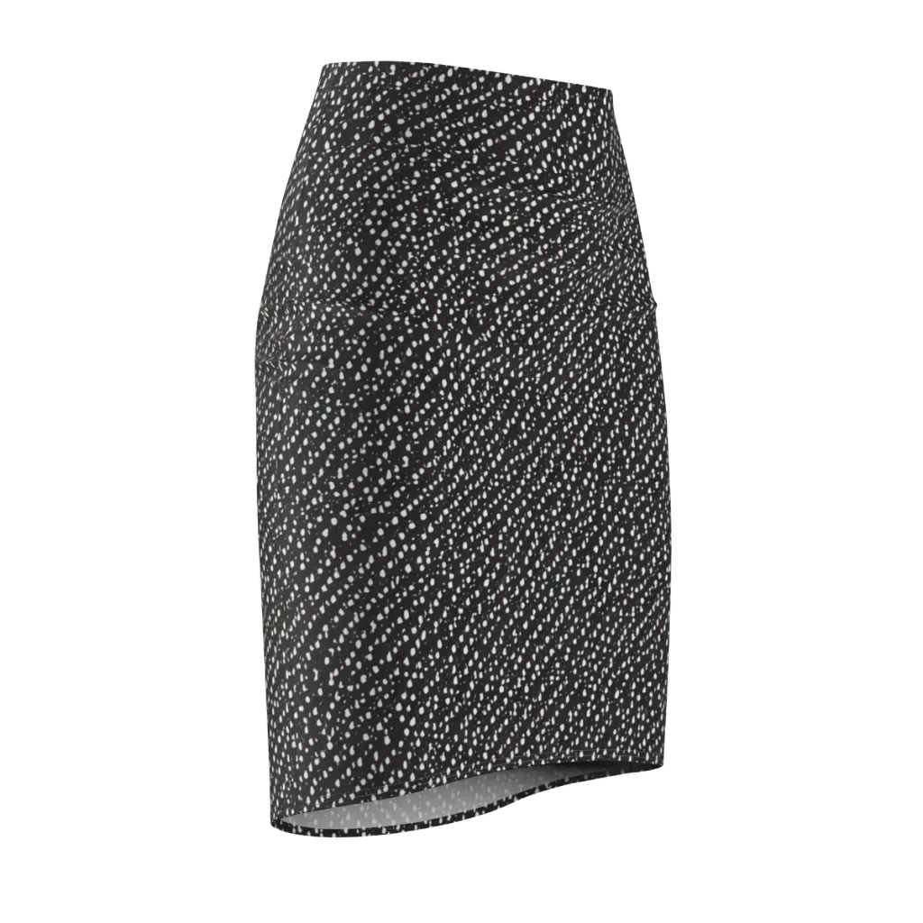 Obsidian Rain on Pencil Skirt — Front Side
