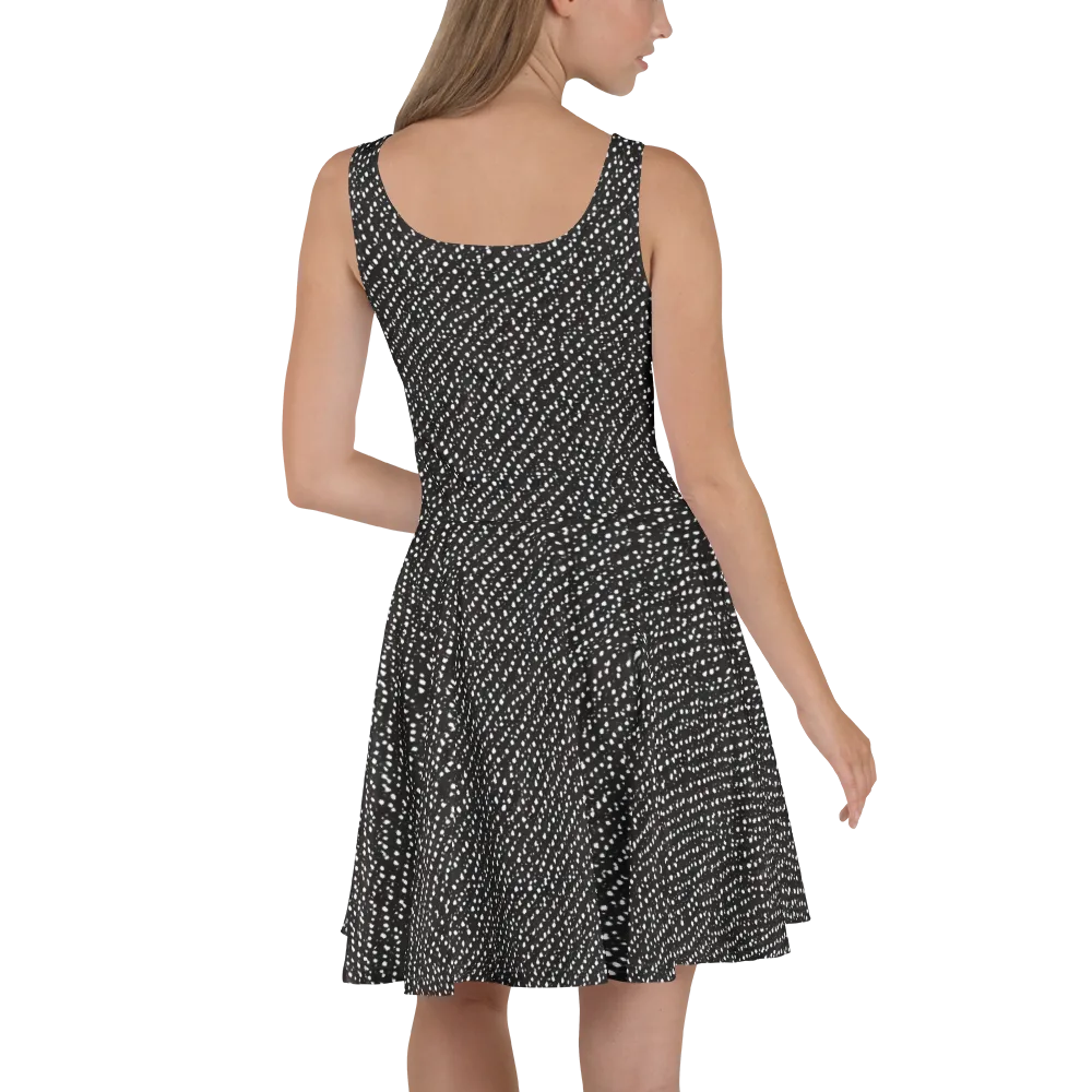 Obsidian Rain on Skater Dress — Back
