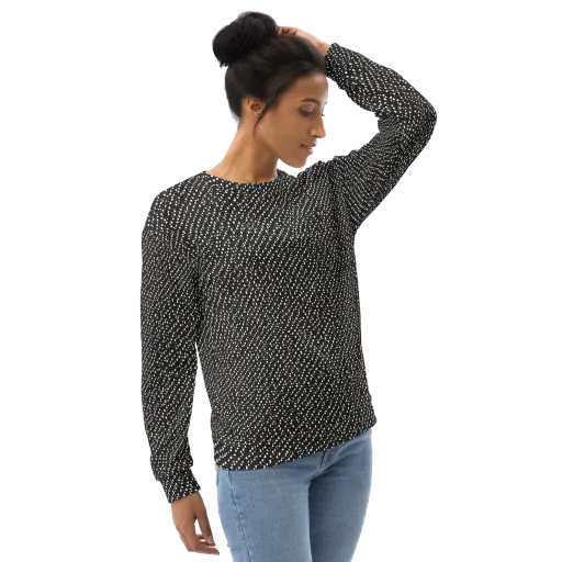 Obsidian Rain on a Sweatshirt