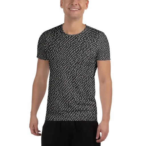 Obsidian Rain on a Men's Athletic T-Shirt