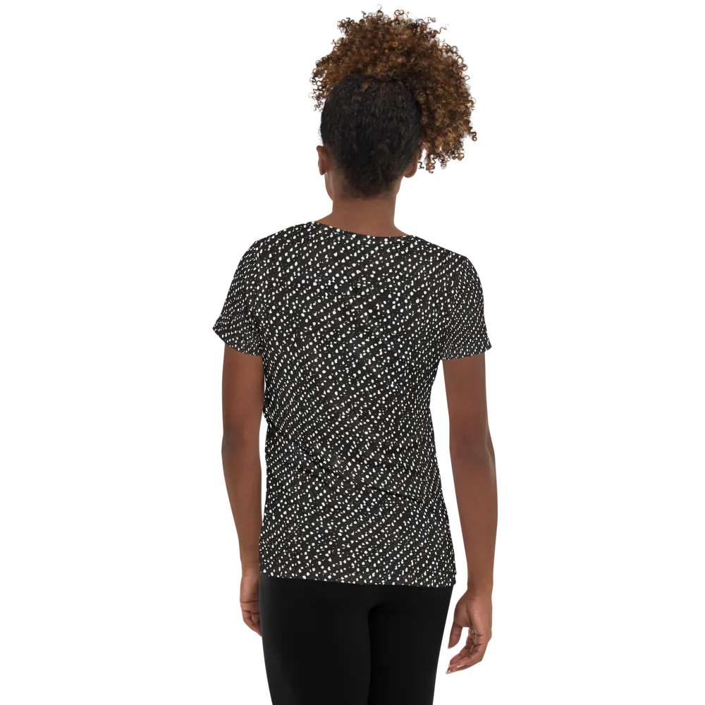 Obsidian Rain on Women's Athletic T-Shirt — Back