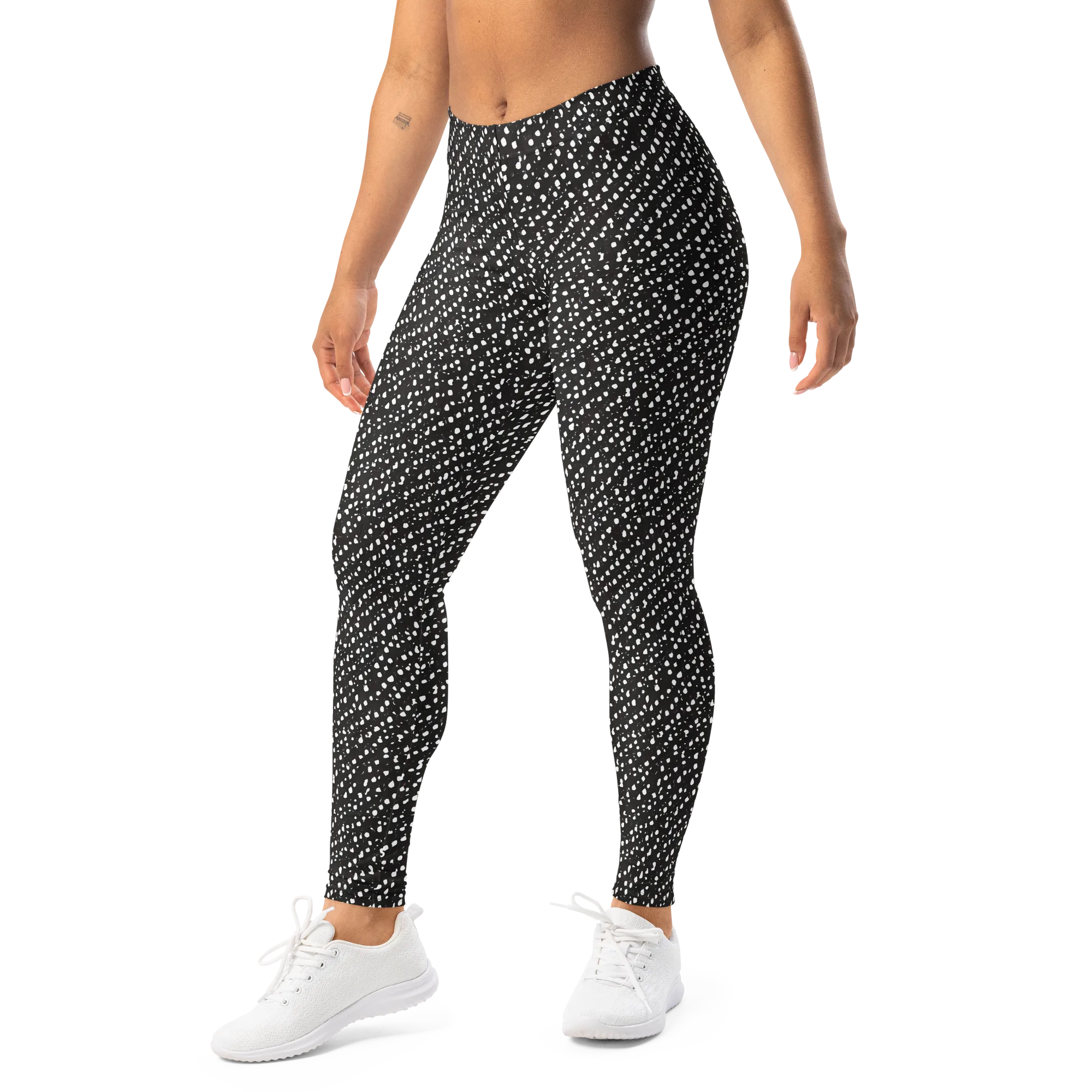 Obsidian Rain on Leggings — Left Front