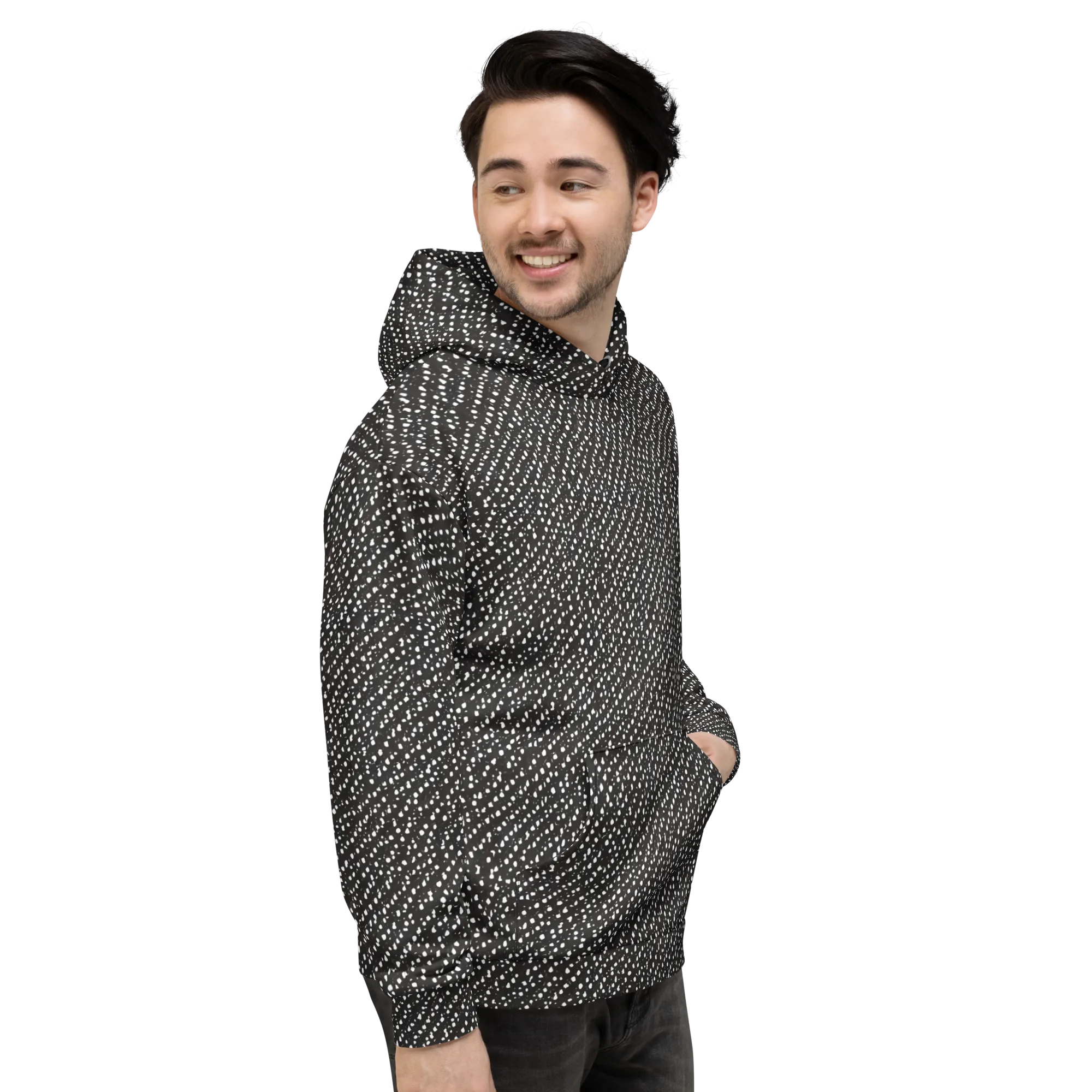 Obsidian Rain on Hoodie — Right