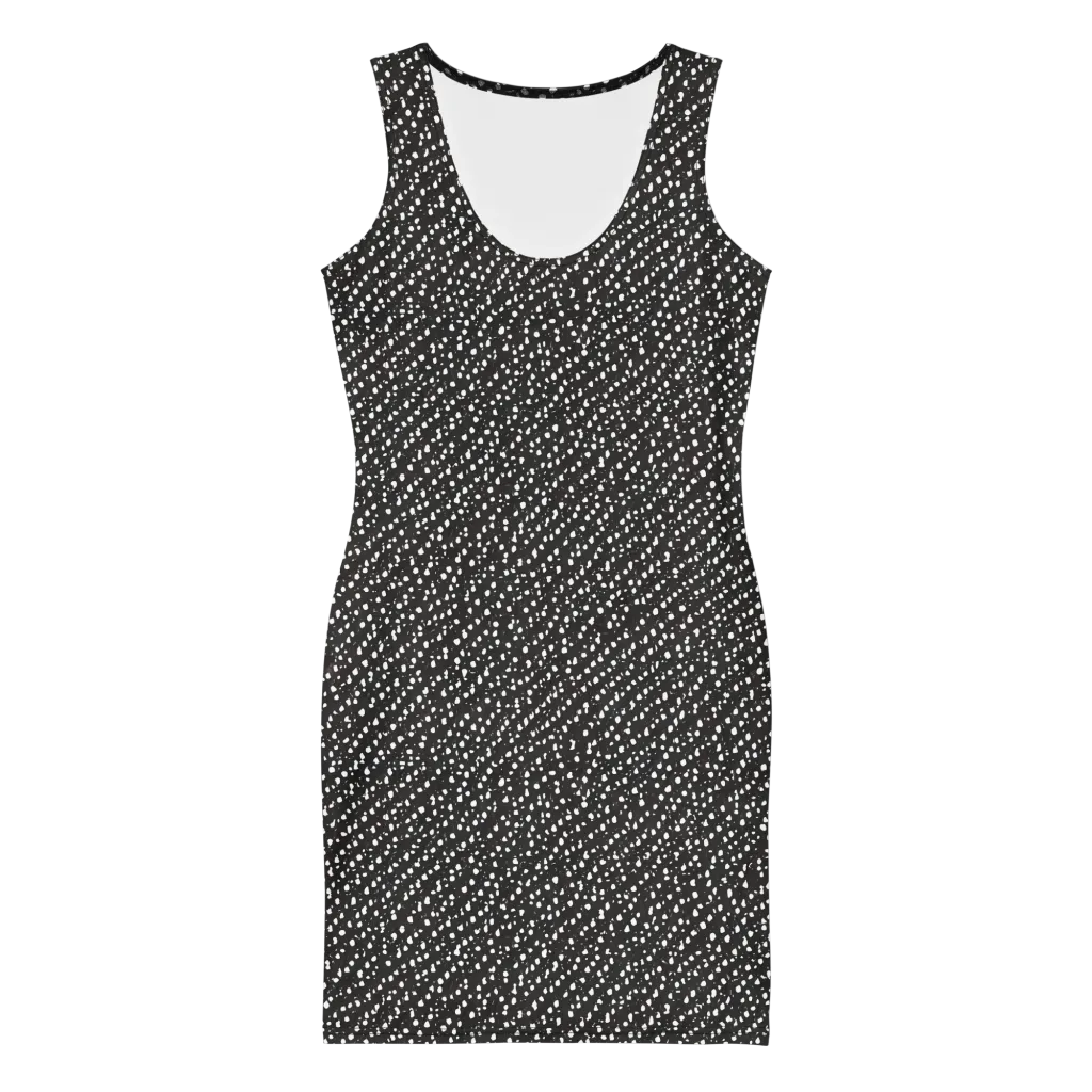 Obsidian Rain on Bodycon Dress — Front
