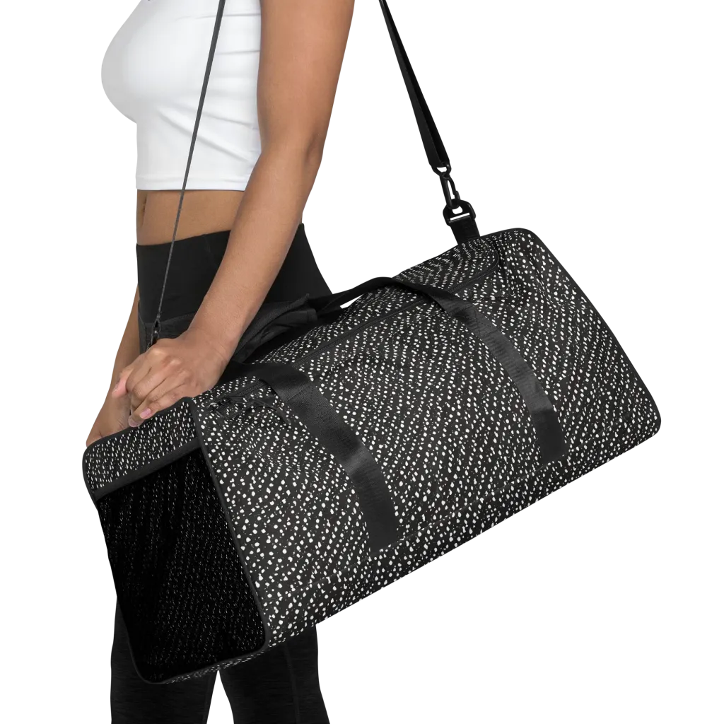 Obsidian Rain on Duffle Bag — Front