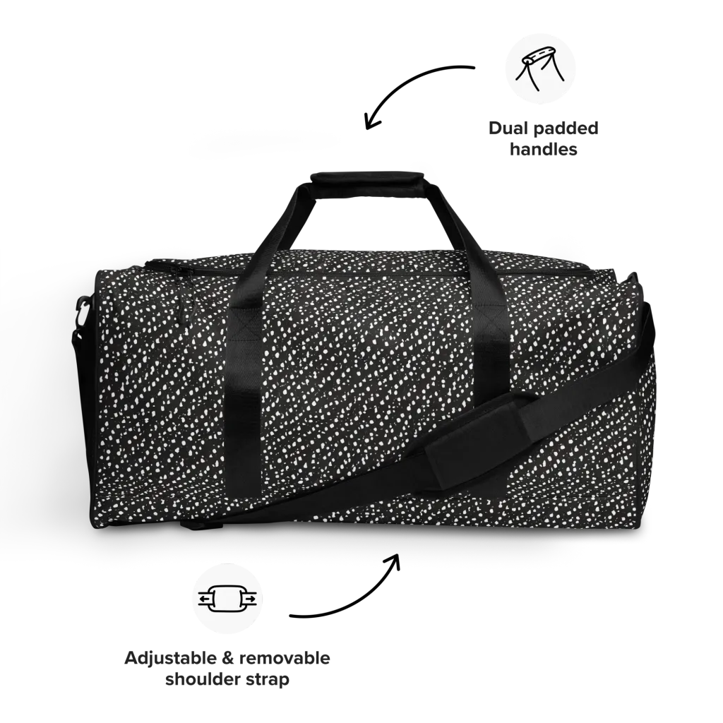 Obsidian Rain on Duffle Bag — Front