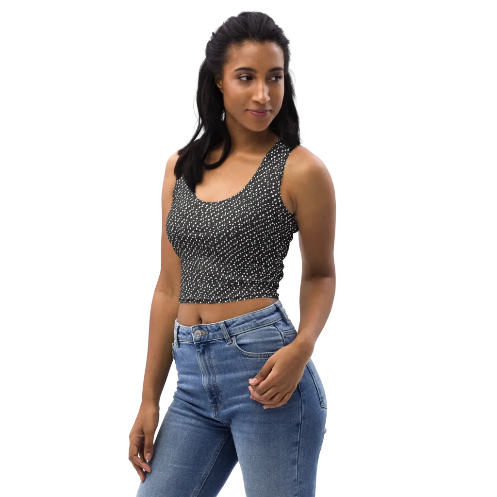 Obsidian Rain on Crop Top — Left Front