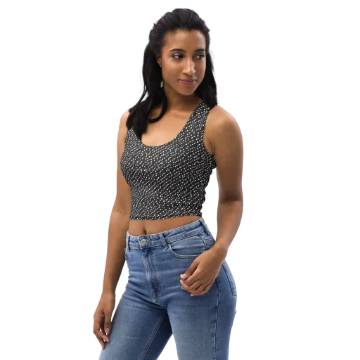 Obsidian Rain on a Crop Top