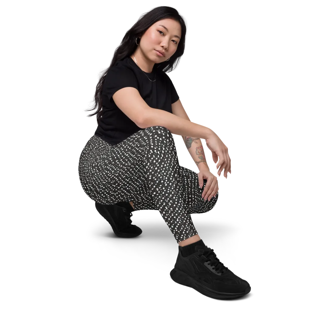 Obsidian Rain on Leggings with Pockets — Right Front