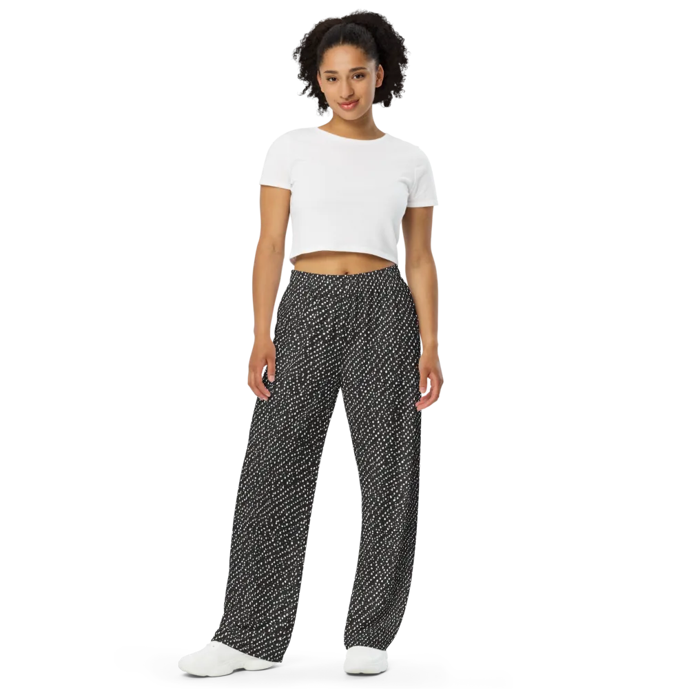 Obsidian Rain on Wide-Leg Pants — Front