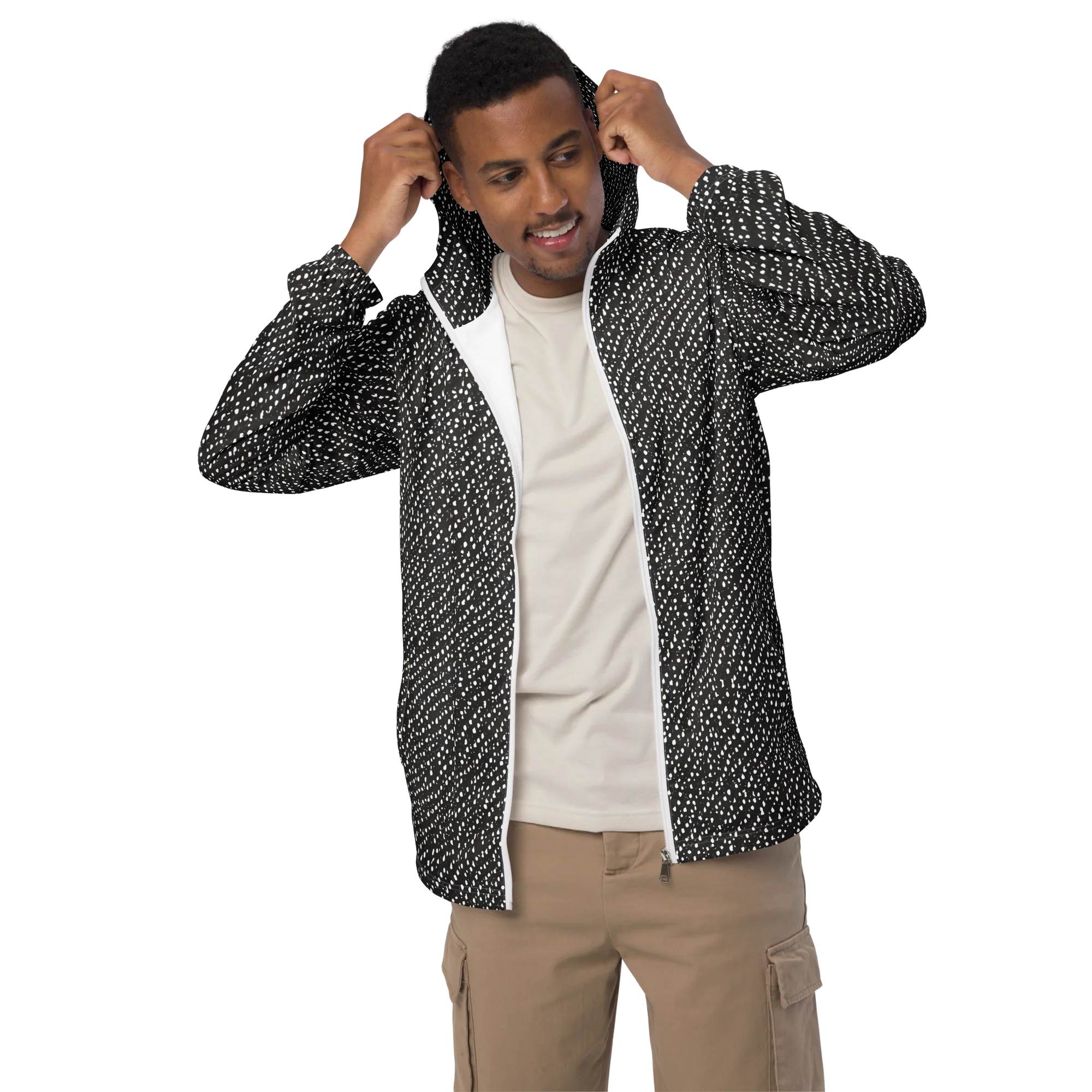 Obsidian Rain on Men's Windbreaker — Front
