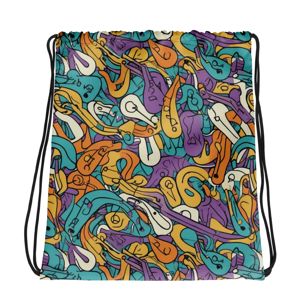 Riotous Rhythm on Drawstring Bag — Photo