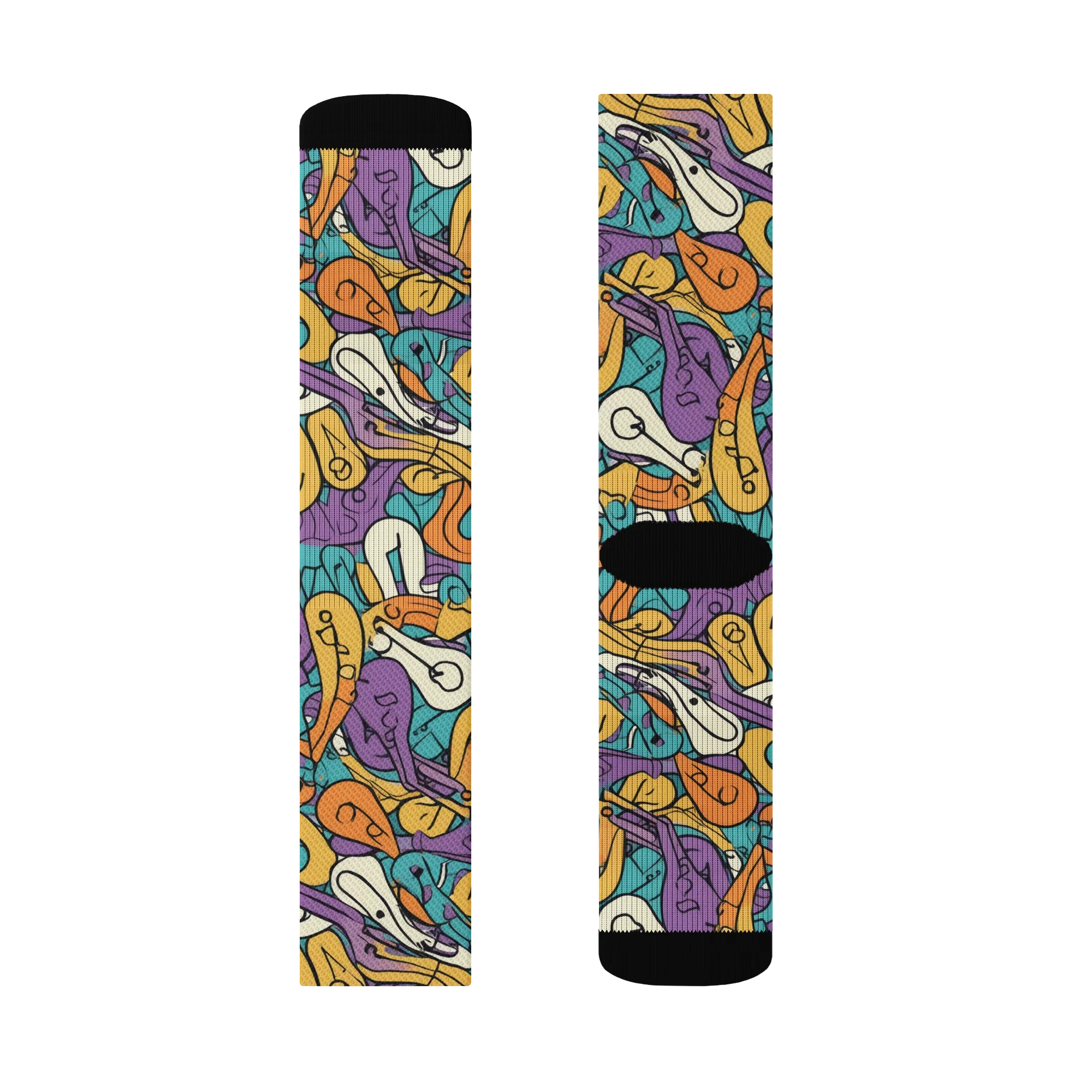 Riotous Rhythm on Socks — Left Sock