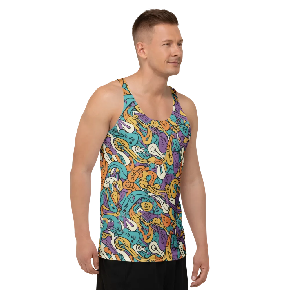 Riotous Rhythm on Men's Tank Top — Right Front