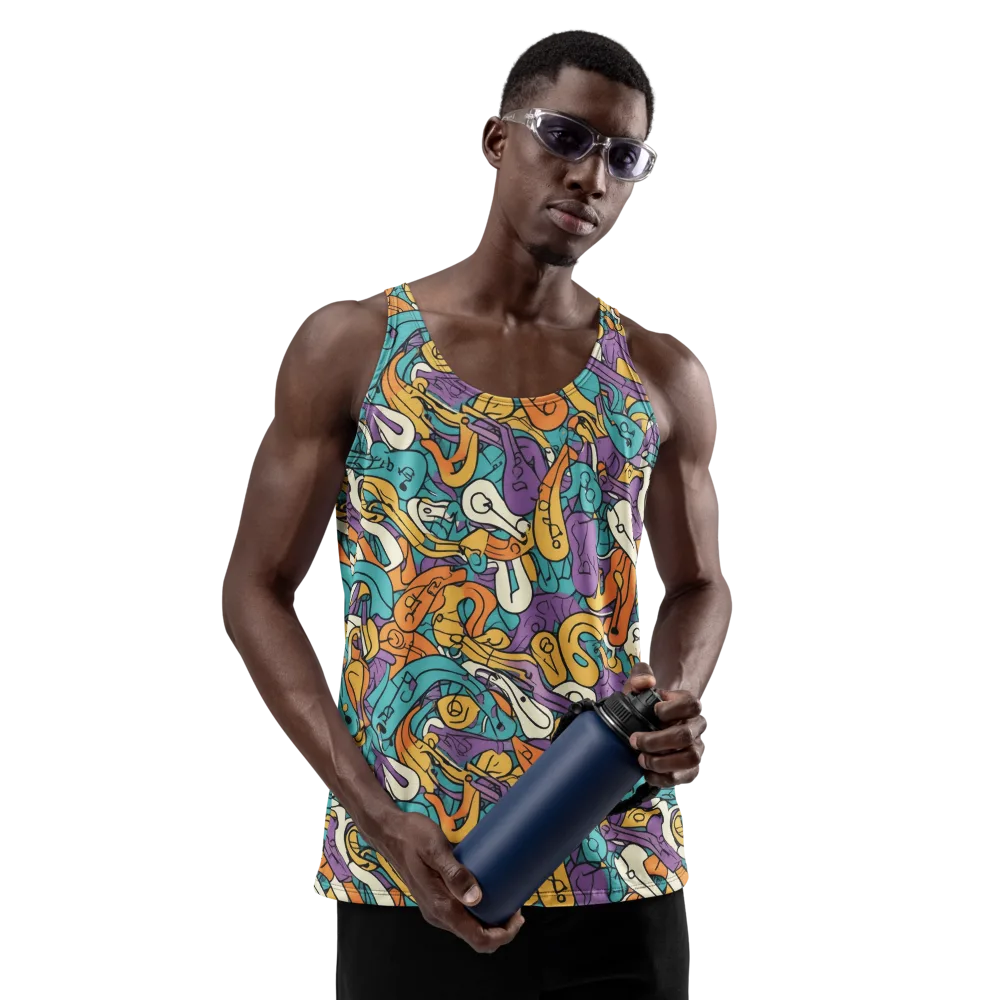 Riotous Rhythm on Men's Tank Top — Front
