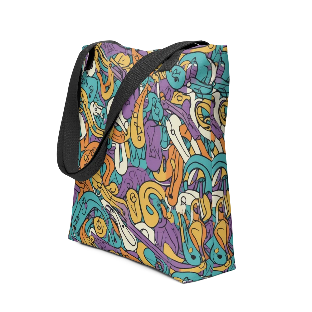 Riotous Rhythm on Tote Bag — Front