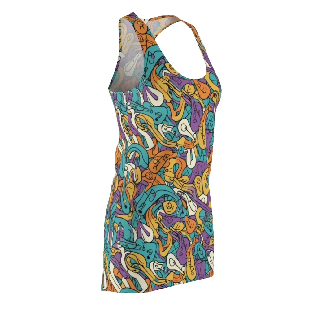 Riotous Rhythm on Racerback Dress — Front Side