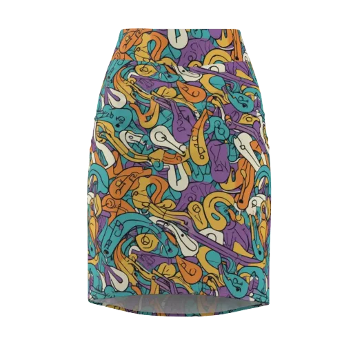 Riotous Rhythm on a Pencil Skirt