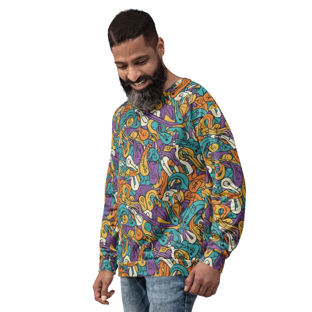 Riotous Rhythm on Sweatshirt — Left Front