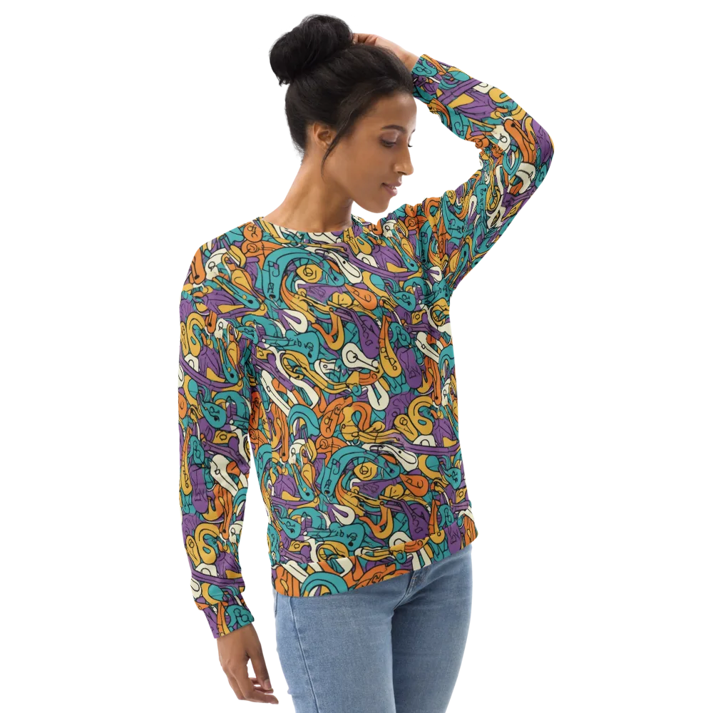 Riotous Rhythm on Sweatshirt — Right Front