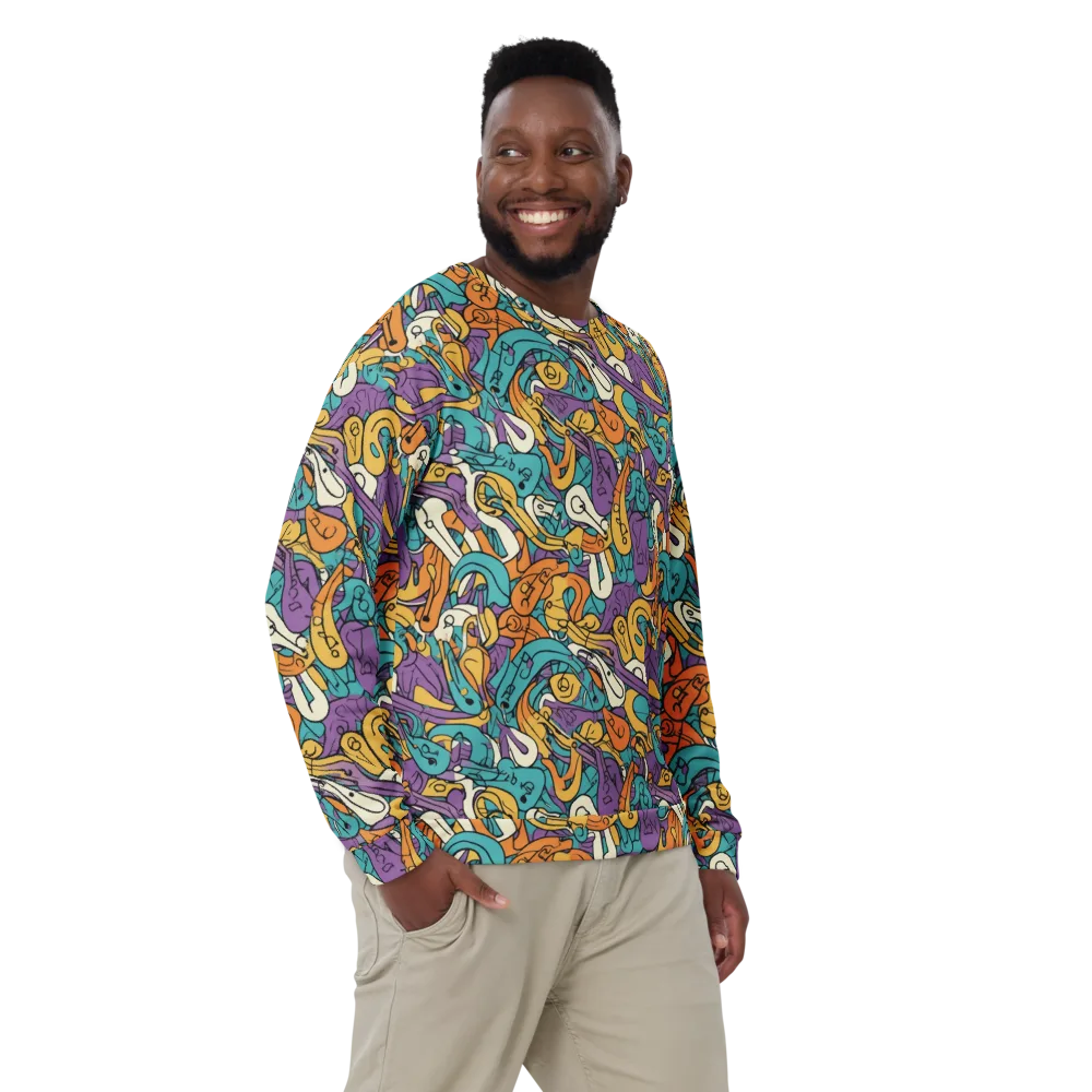 Riotous Rhythm on Sweatshirt — Front