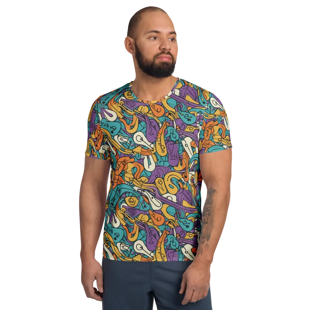Riotous Rhythm on Men's Athletic T-Shirt — Front