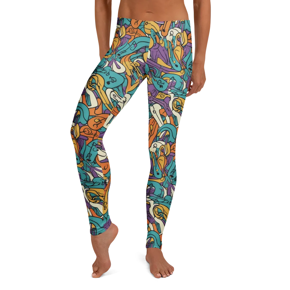 Riotous Rhythm on Leggings — Front