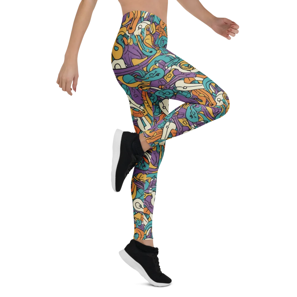 Riotous Rhythm on Leggings — Right