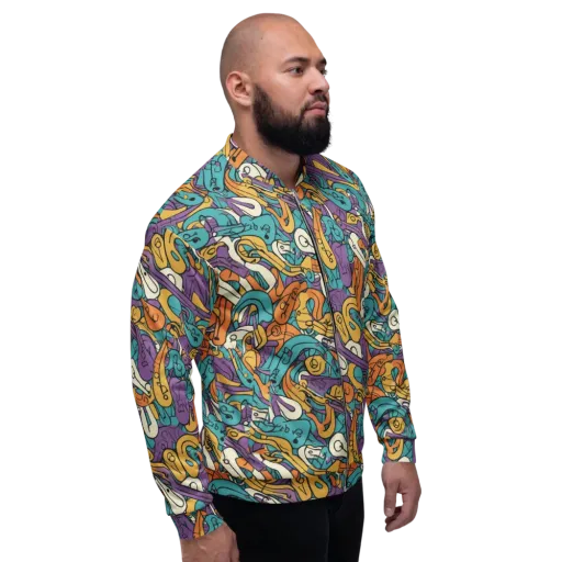 Riotous Rhythm on a Bomber Jacket