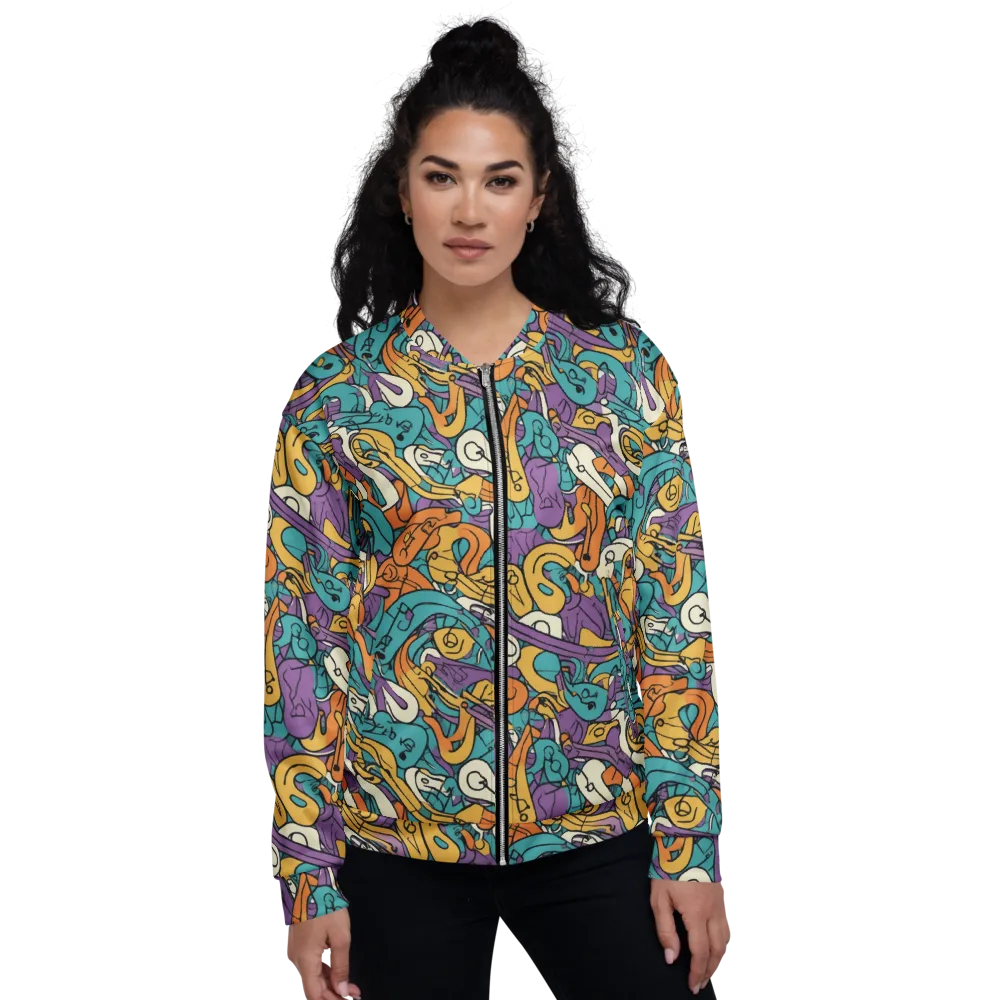 Riotous Rhythm on Bomber Jacket — Front
